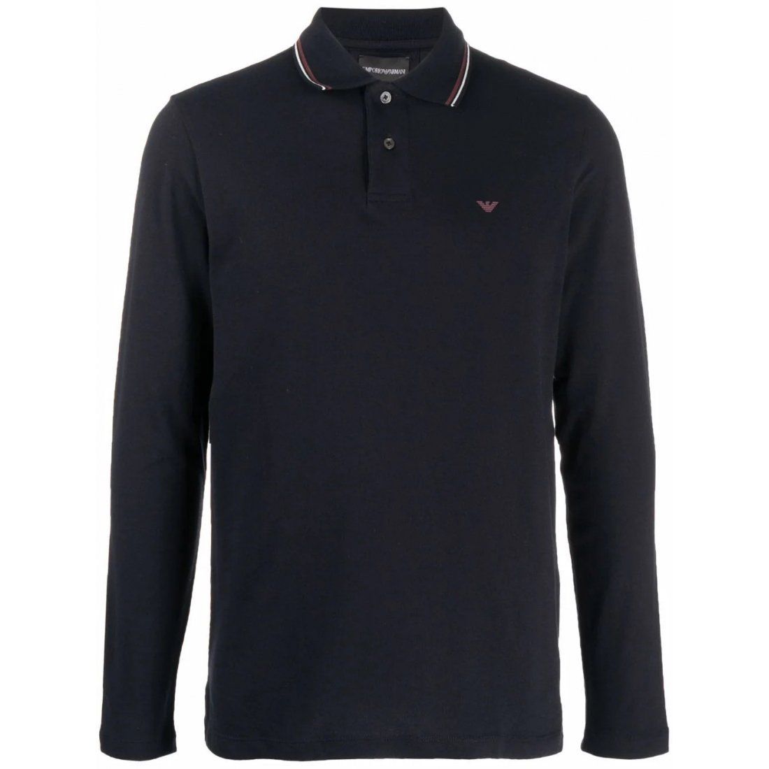 Emporio armani - Polo 'Longsleeved Logo-Print' pour Hommes