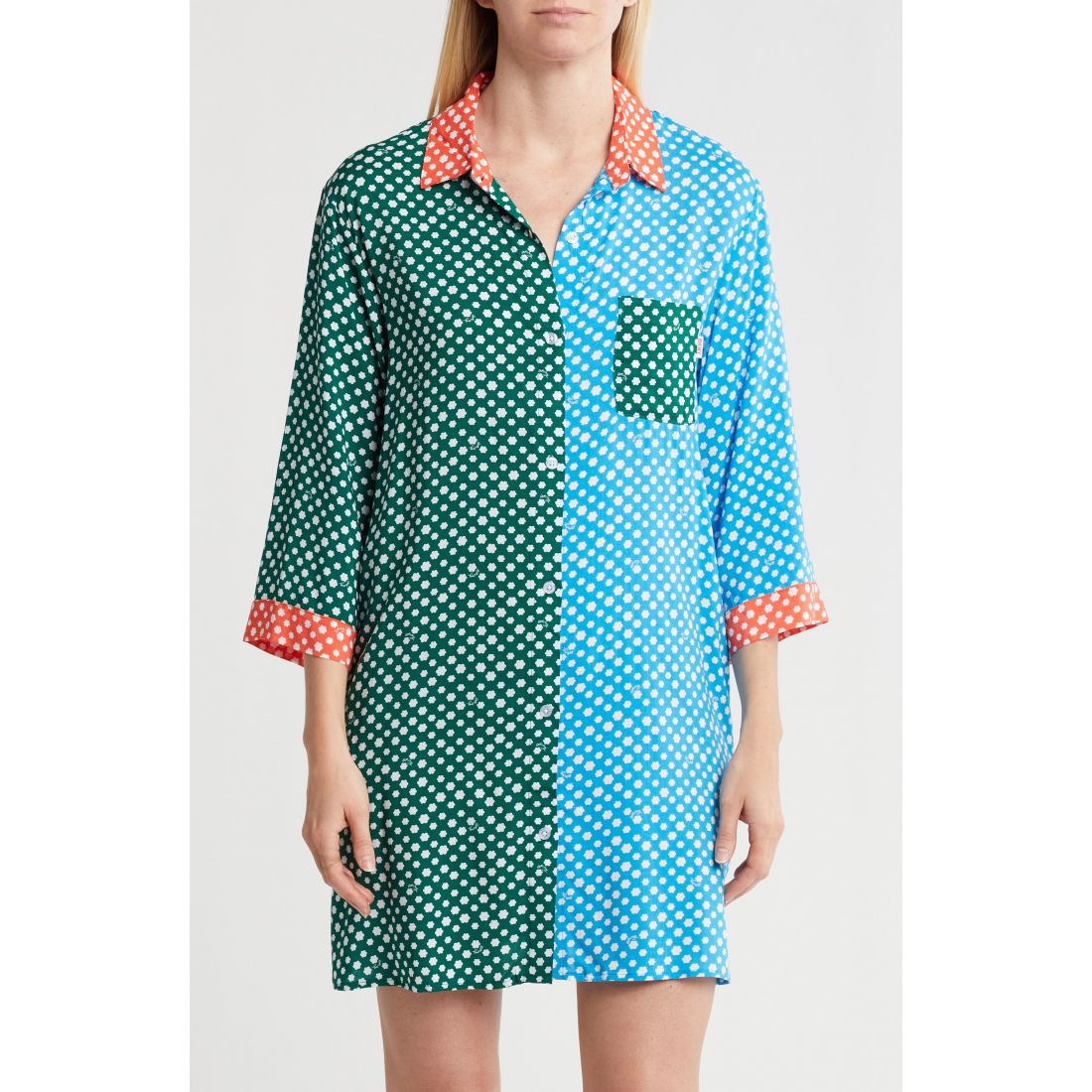 Dkny - "Nuisette 'Colorblock Button-Up' pour Femmes"