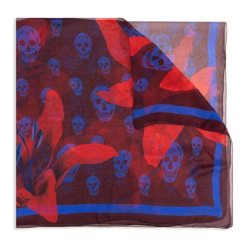 Alexander mcqueen - Foulard en soie 'Printed' pour Femmes
