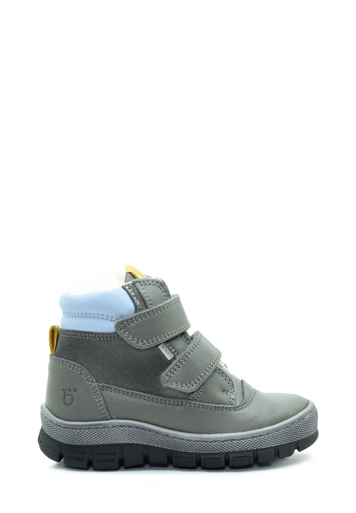 Benjie - Arosa velcro Fourrée TEX Jeune enfant Anthracite Jaune