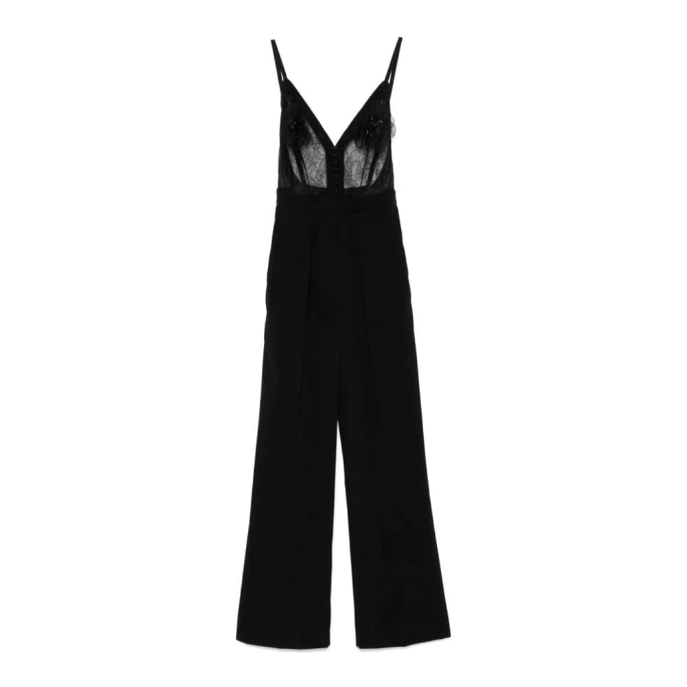 Elisabetta franchi - Combinaison  'Floral-Embroidered Crepe' pour Femmes