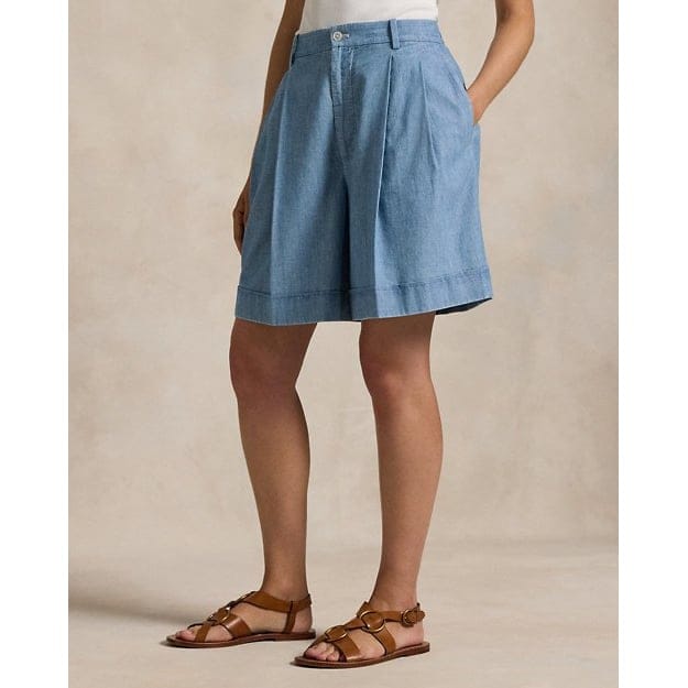 Polo ralph lauren - "Short 'Pleated Chambray' pour Femmes"