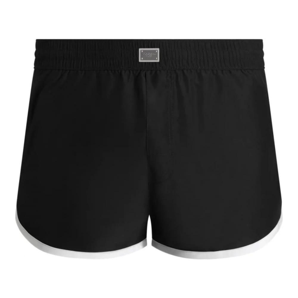 Dolce&gabbana - Short de bain 'Logo-Plaque' pour Hommes