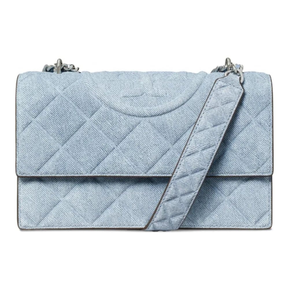 Tory burch - Sac à bandoulière 'Small Fleming Denim Convertible' pour Femmes