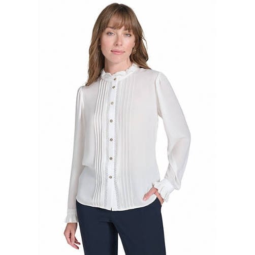 Tommy hilfiger - Blouse à manches longues 'Pintuck Button Front' pour Femmes