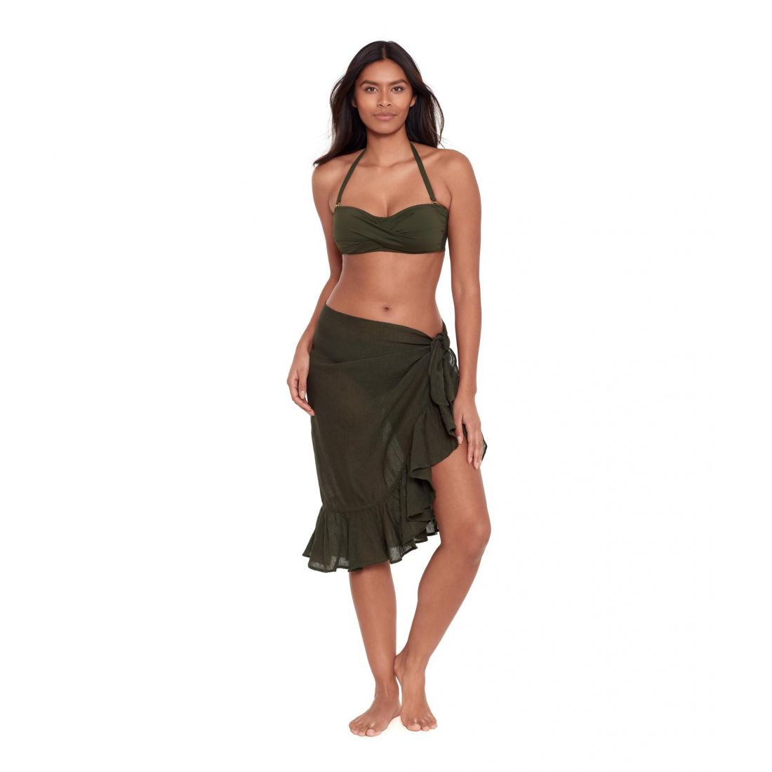 Lauren ralph lauren - Paréo 'Beach Club Solids Ruffle' pour Femmes