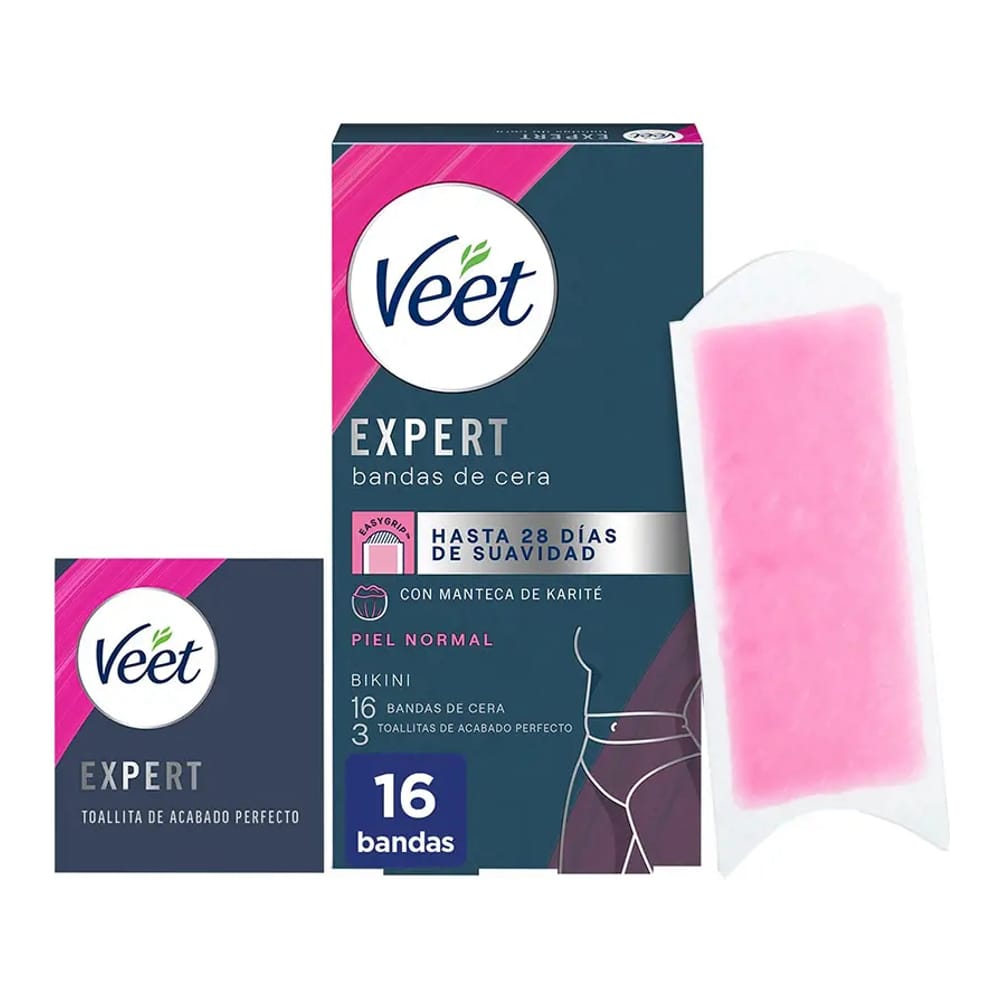 Veet - Bandes de cire 'Expert Bikini' - 16 Pièces