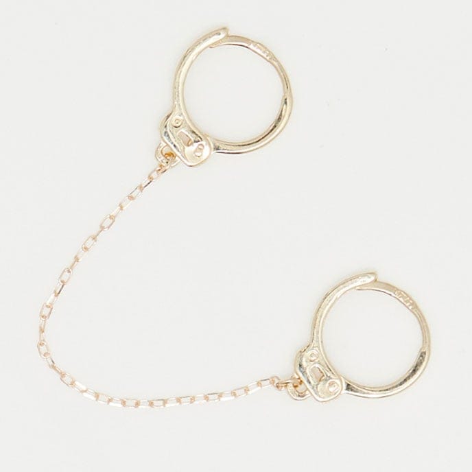 Or éclat - Boucle d'oreille simple 'Menottes' pour Femmes