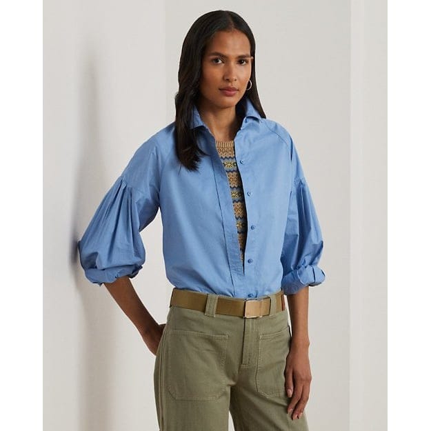 Lauren ralph lauren - "'Cotton Poplin Blouson-Sleeve Shirt' pour Femmes"