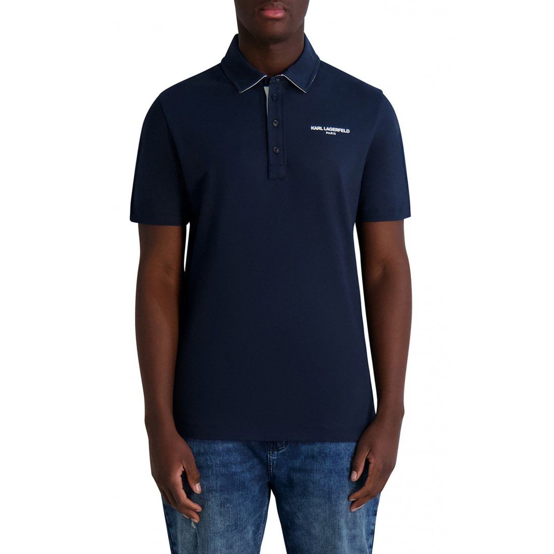 Karl lagerfeld paris - 'Logo Chest Stretch Cotton Polo' pour Hommes