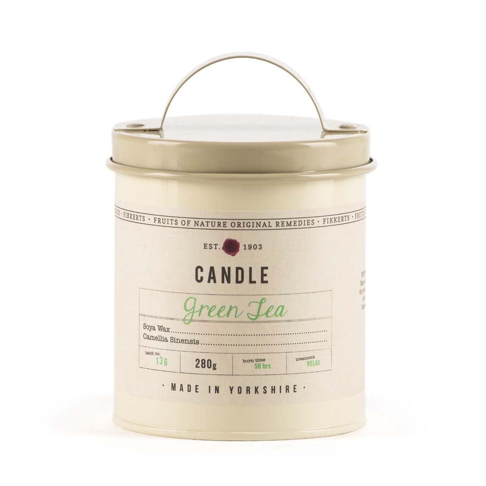Fikkerts Cosmetics - Bougie en étain 'Green Tea' - 280 g