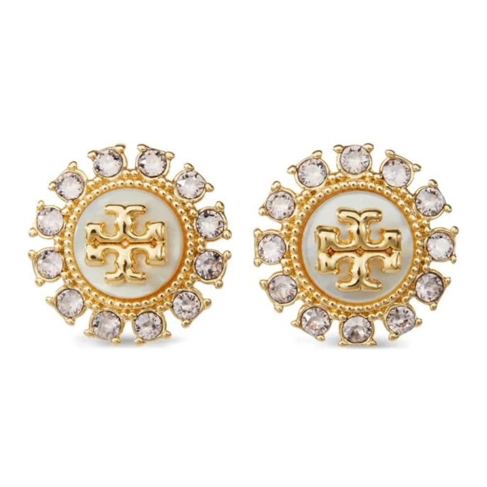Tory burch - Boucles d'oreilles 'Kira Crystal-Embellishment Stud' pour Femmes