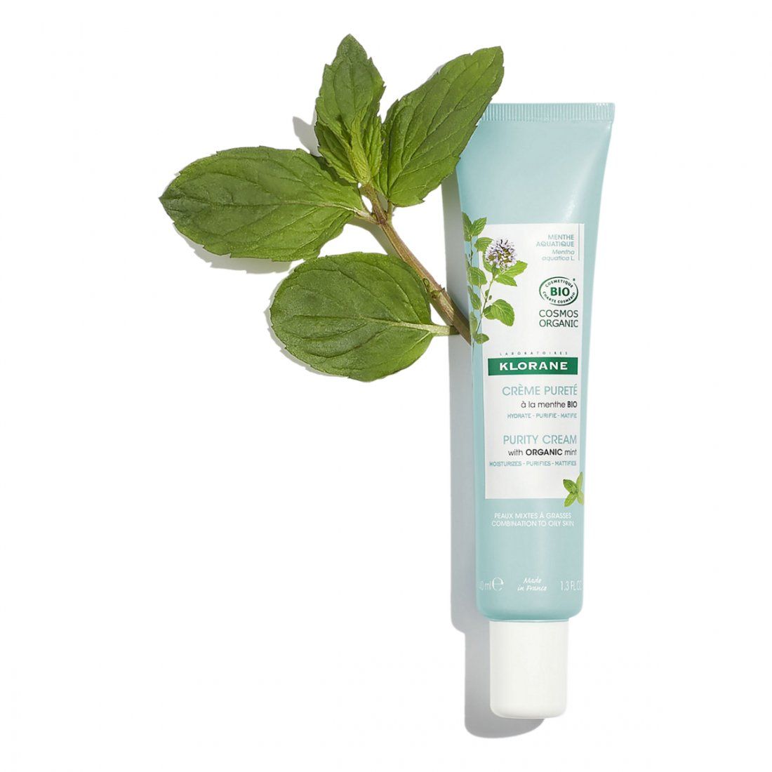 Klorane - Crème Visage matifiante à la Menthe aquatique BIO - 40 ml