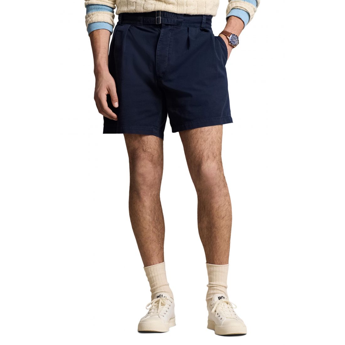 Polo ralph lauren - 'Belted Cotton Twill Shorts' pour Hommes