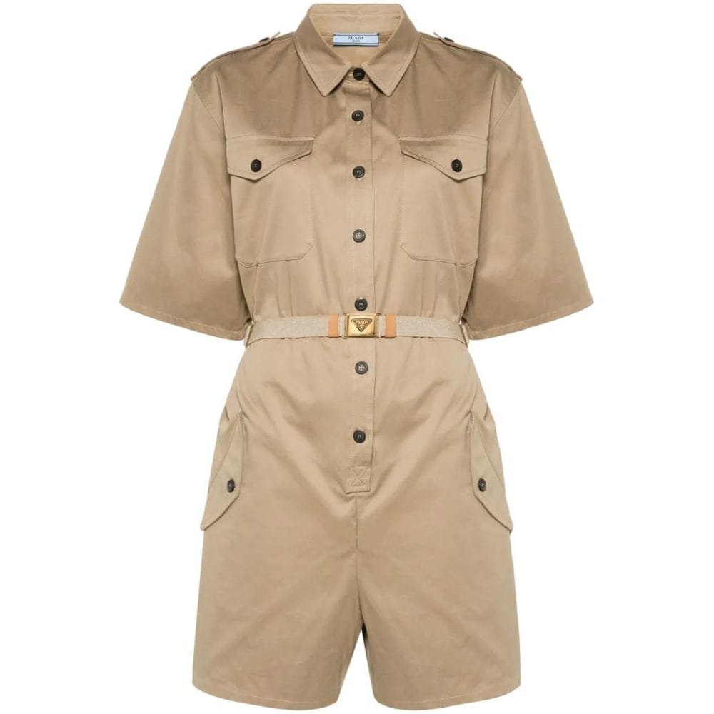 Prada - Combi-short 'Belted' pour Femmes