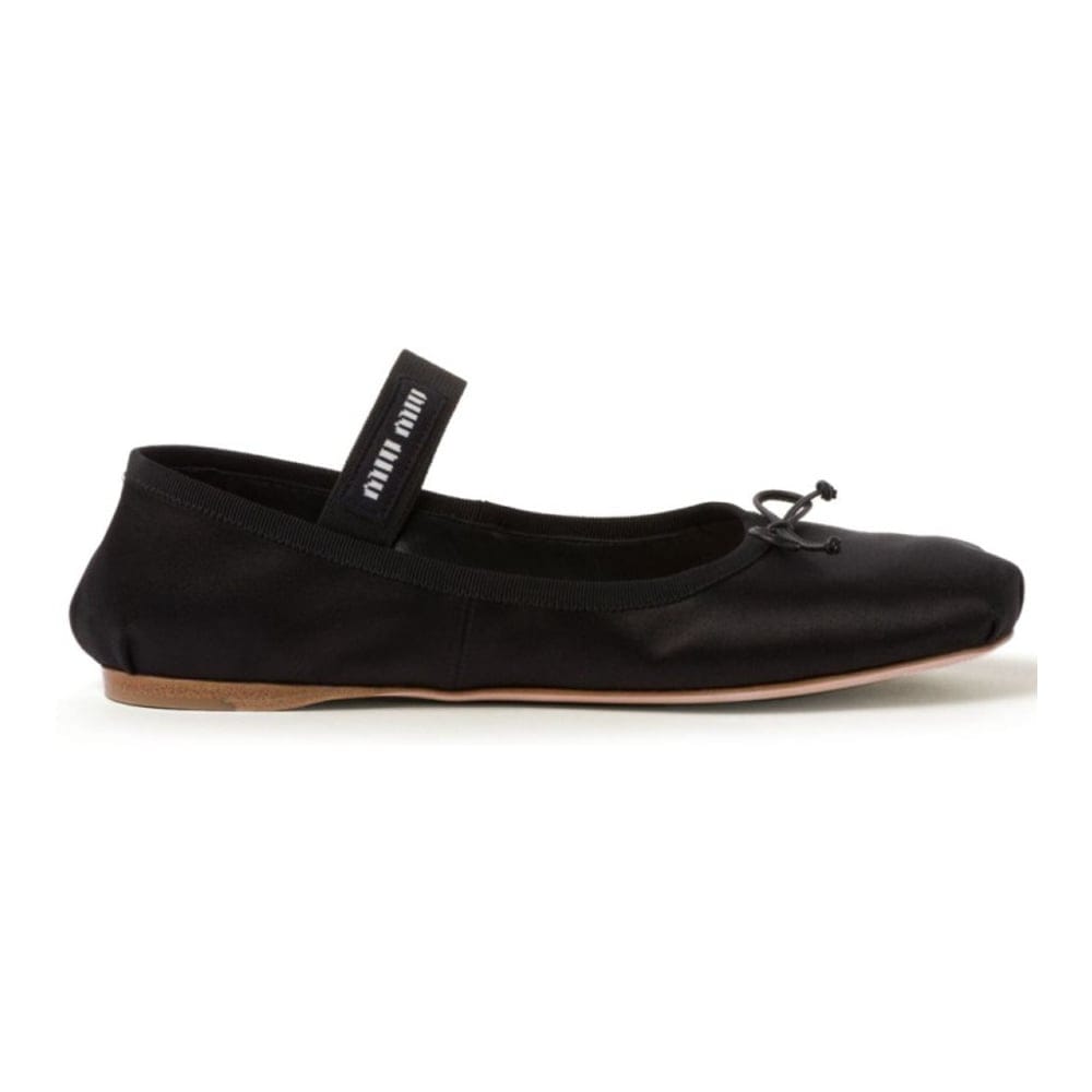 Miu miu - Ballerines 'Logo-Strap' pour Femmes