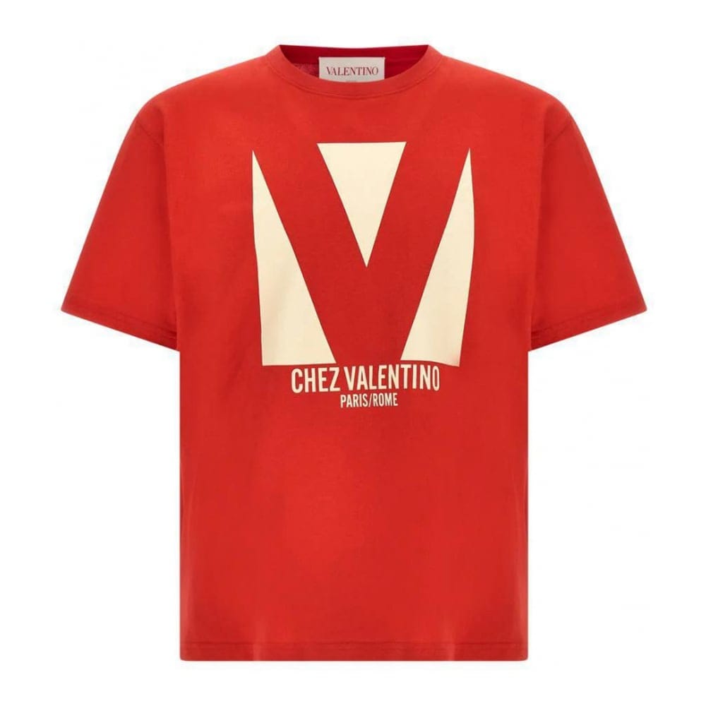 Valentino - T-shirt 'Chez Valentino-Print' pour Hommes