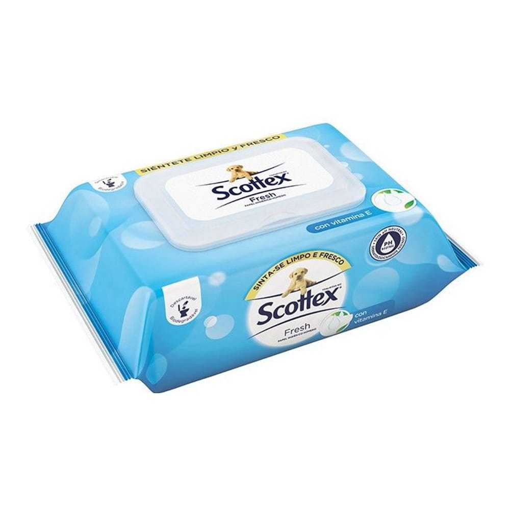 Scottex - Lingettes de toilette 'Original Wet' - 74 Pièces