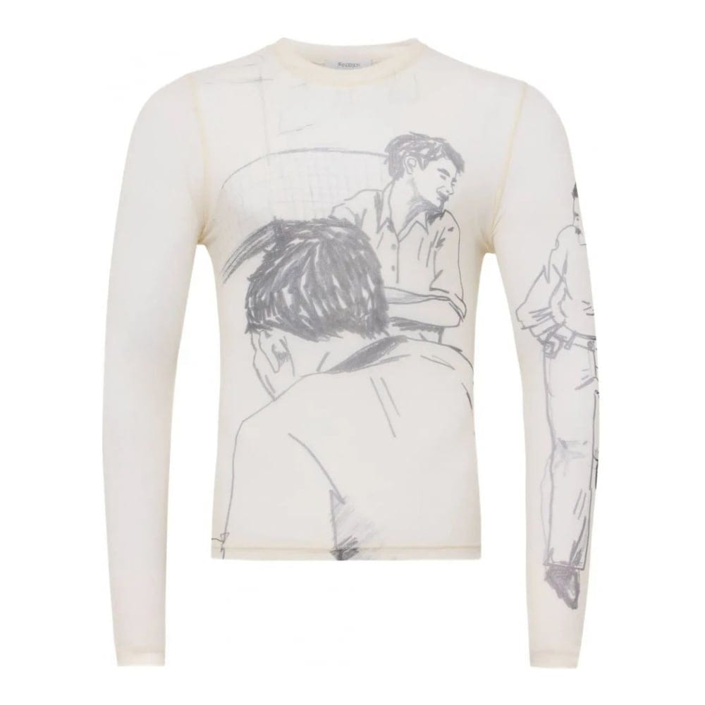 J.w. anderson - T-shirt 'Sketch-Mesh Long-Sleeve' pour Hommes