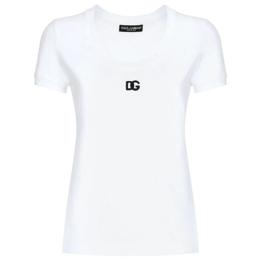 Dolce & Gabbana - T-shirt 'Logo-Embroidered' pour Femmes