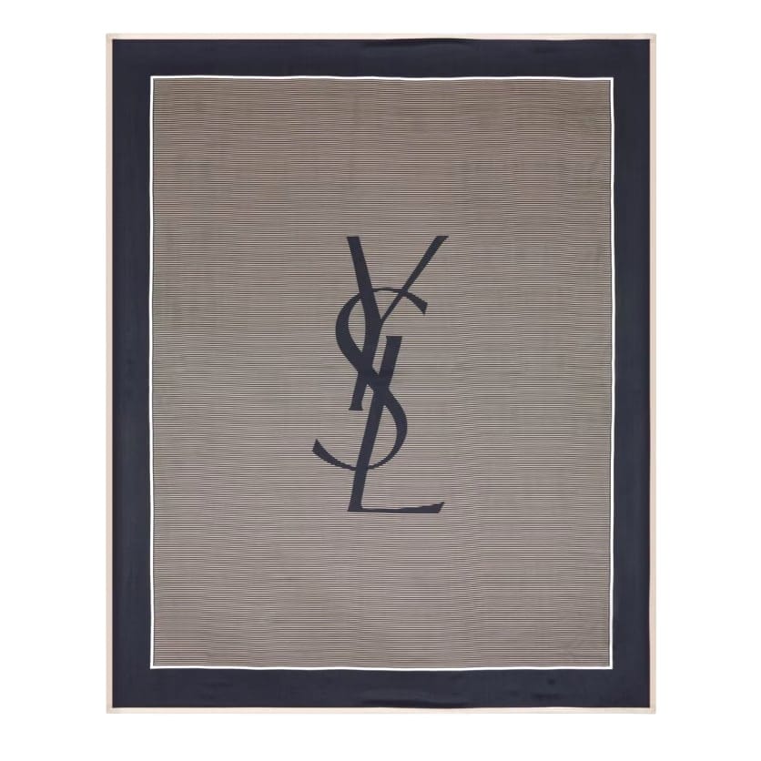 Saint laurent - Foulard en soie 'Cassandre' pour Hommes