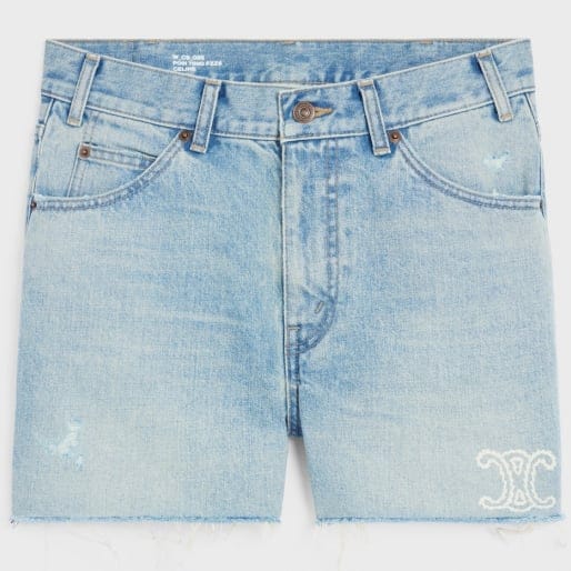 Celine - Short en jean 'Skate' pour Femmes