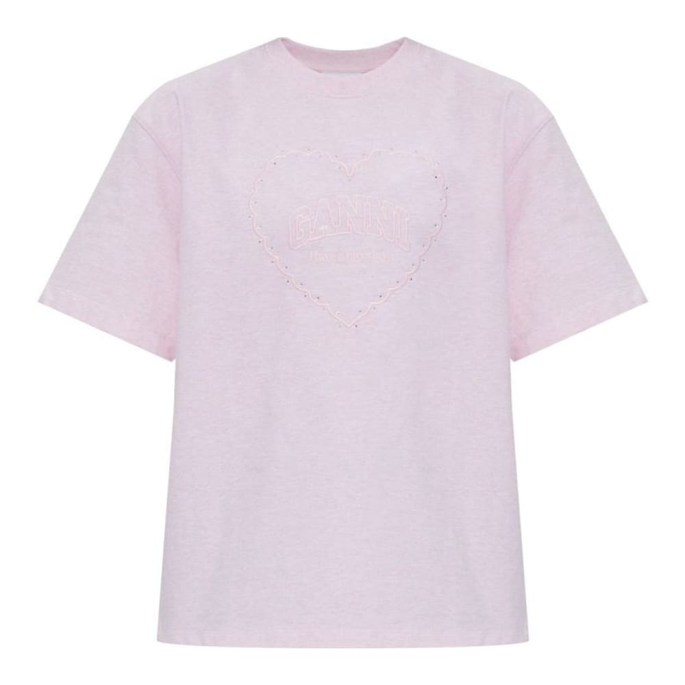 Ganni - T-shirt 'Embroidered' pour Femmes