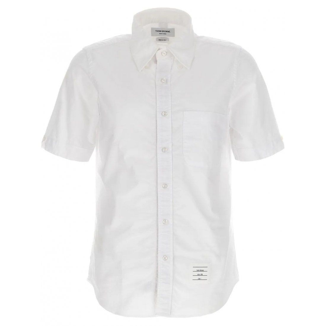 Thom browne - Chemise à manches courtes 'Classic Fit W/ Rwb Armbands In Oxford' pour Hommes