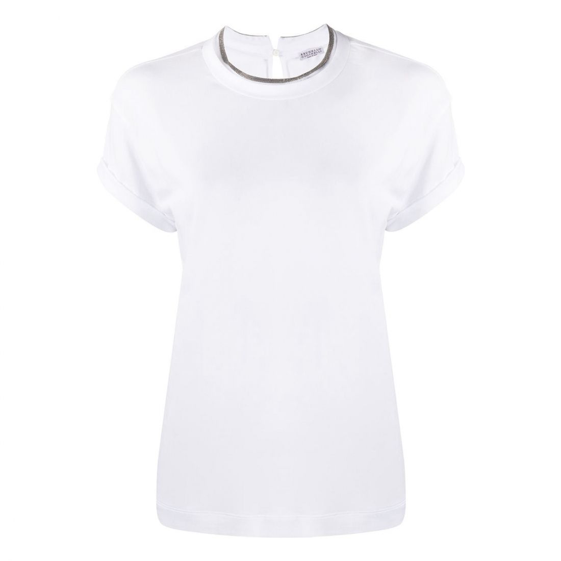 Brunello Cucinelli - T-shirt 'Monili Chain Embellished' pour Femmes