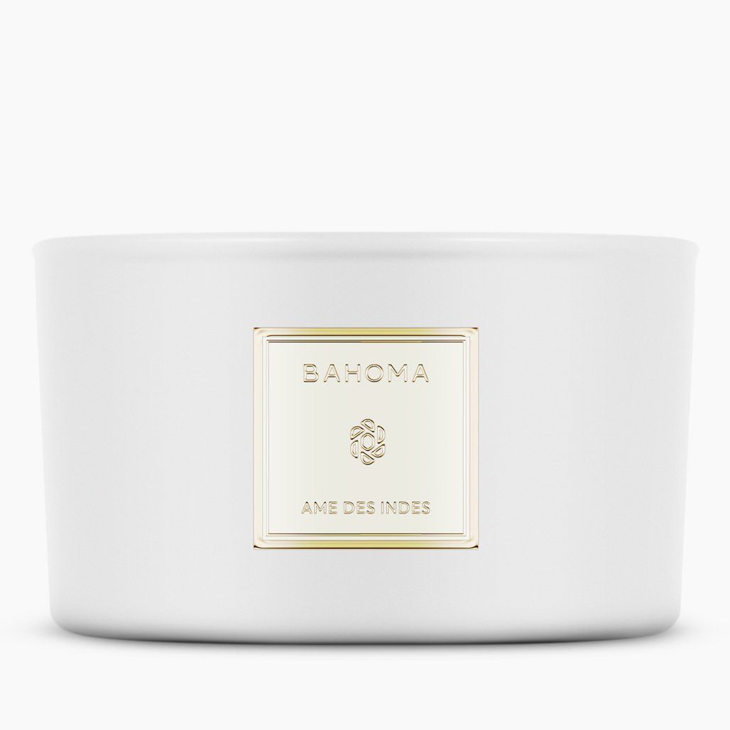 Bahoma london - Bougie 3 mèches 'Pearl' - Ame des Indes 400 g