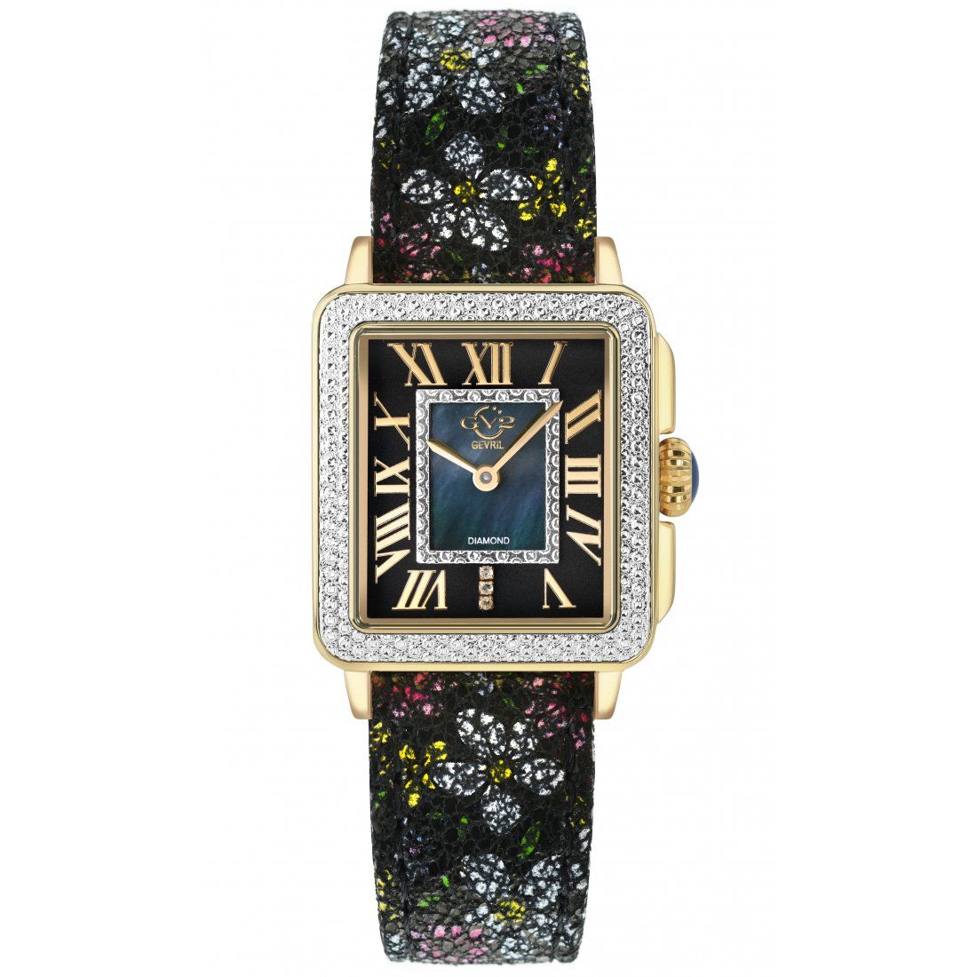 Gevril - Women's Padova Leather Black Strap Watch