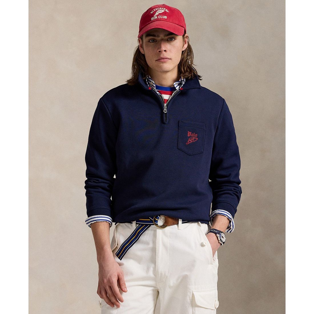 Polo ralph lauren - "Sweatshirt 'Double-Knit Mesh Collared' pour Hommes"