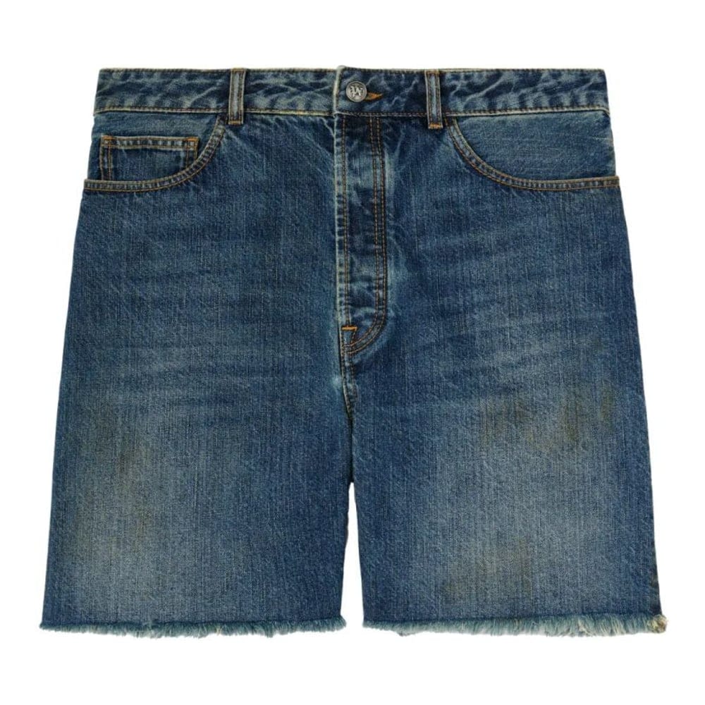 Palm angels - Short en jean 'Logo-Print' pour Hommes