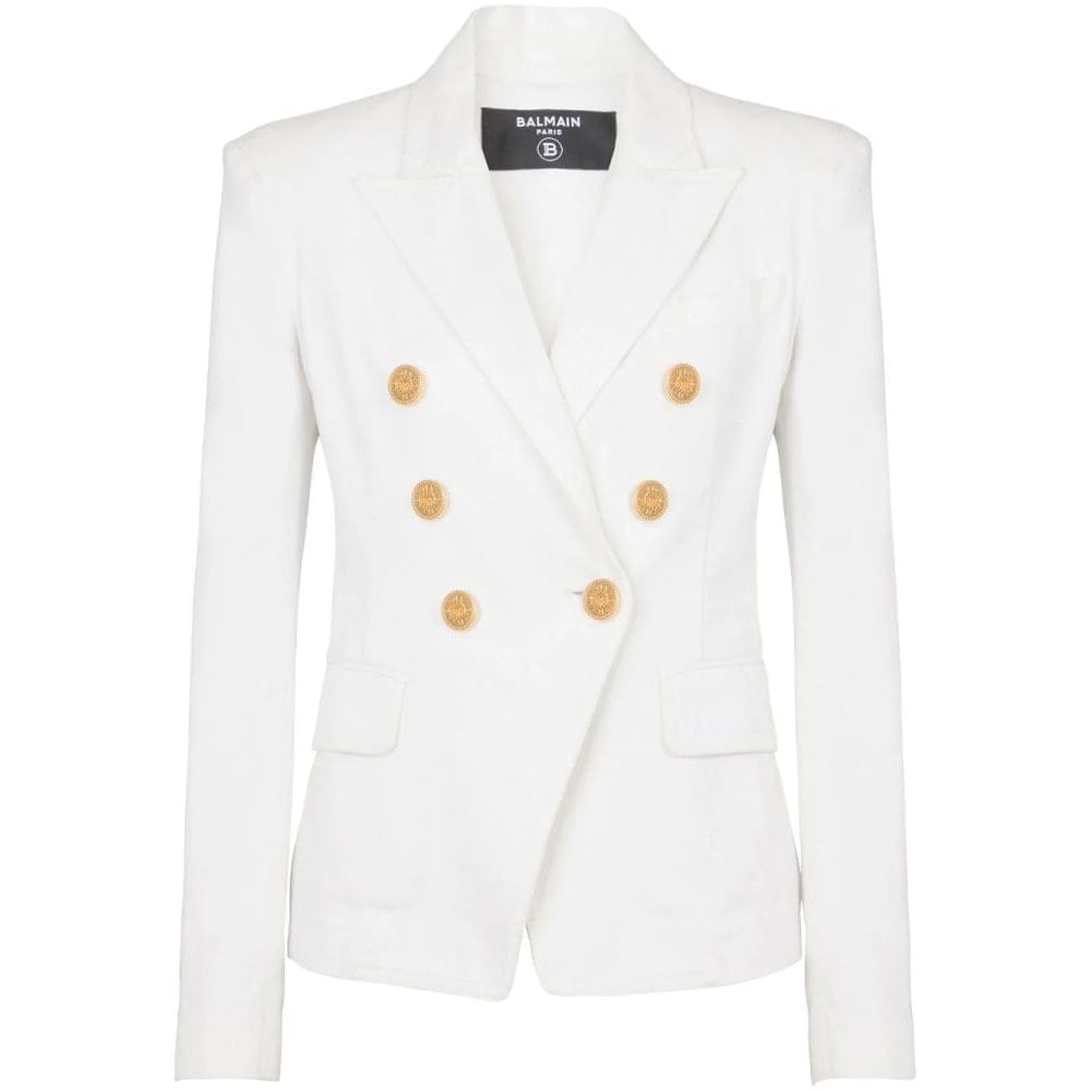 Balmain - Blazer '6-Button Double-Breasted Denim' pour Femmes