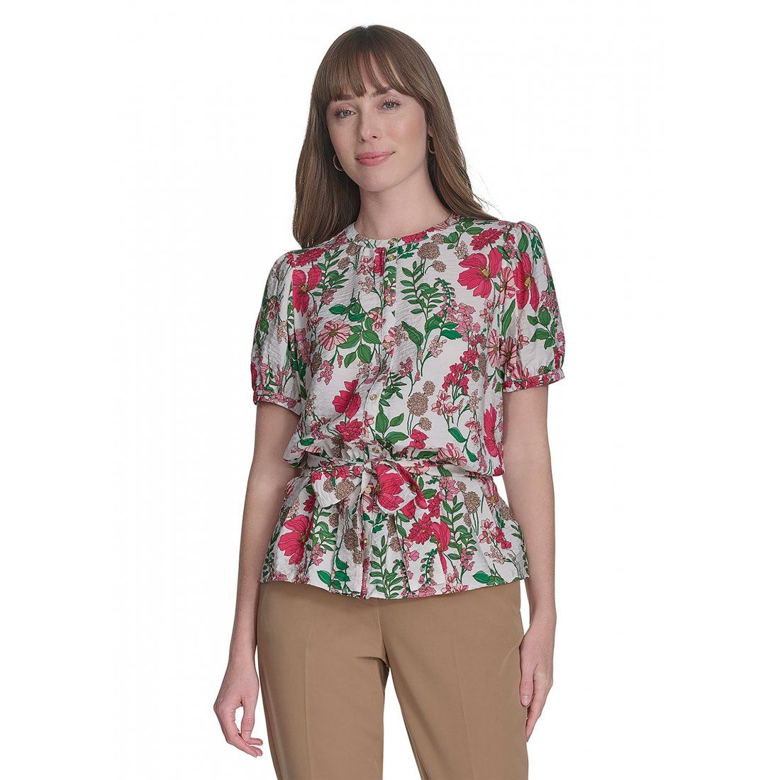 Tommy hilfiger - Blouse 'Floral Belted' pour Femmes