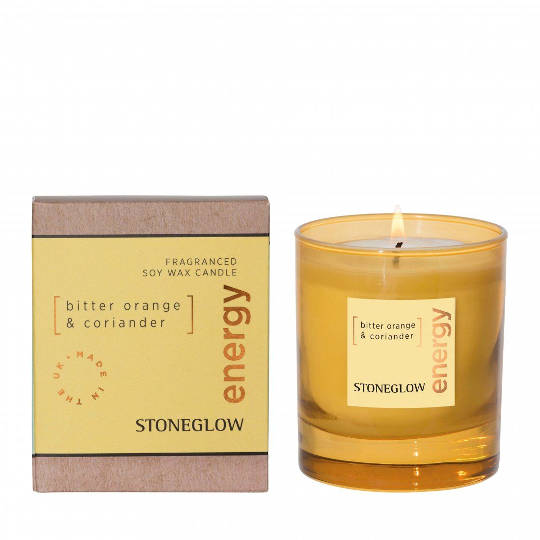 Stoneglow - Bougie parfumée 'Bitter Orange & Coriander' - 160 g