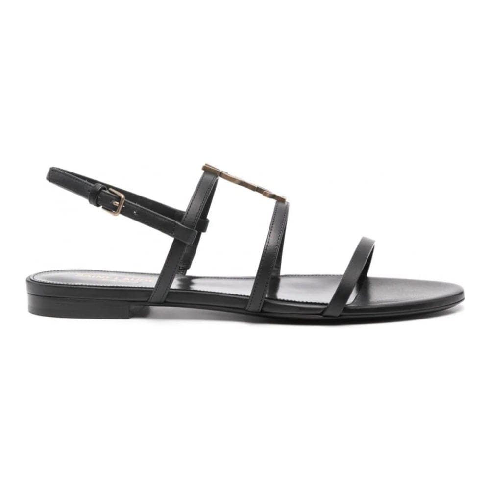 Saint laurent - Sandales plates 'New Cassandra' pour Femmes