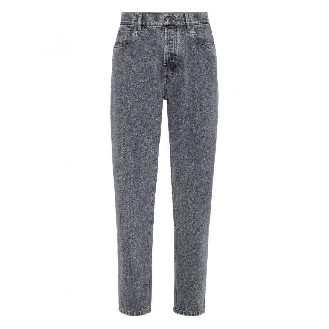 Brunello cucinelli - Jeans 'Logo-Patch' pour Hommes