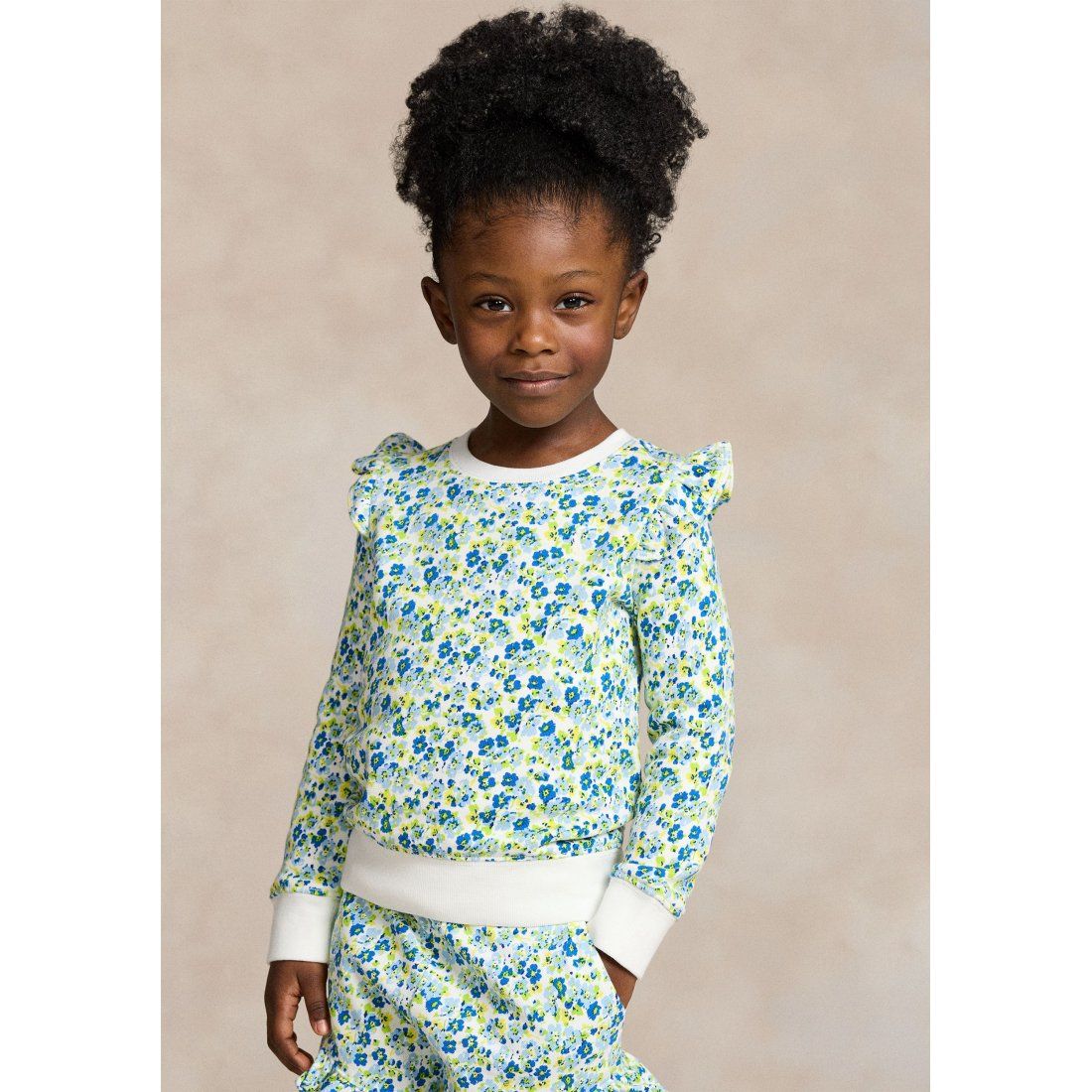 Lauren ralph lauren kids - "Sweatshirt 'Floral Ruffled French Terry' pour Petites filles"