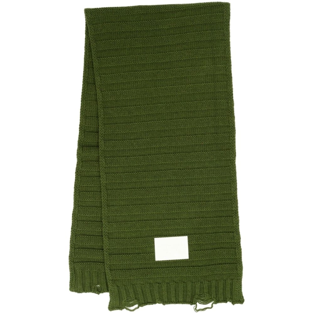 Mm6 maison margiela - Écharpe en laine 'Logo-Print Knitted' pour Femmes