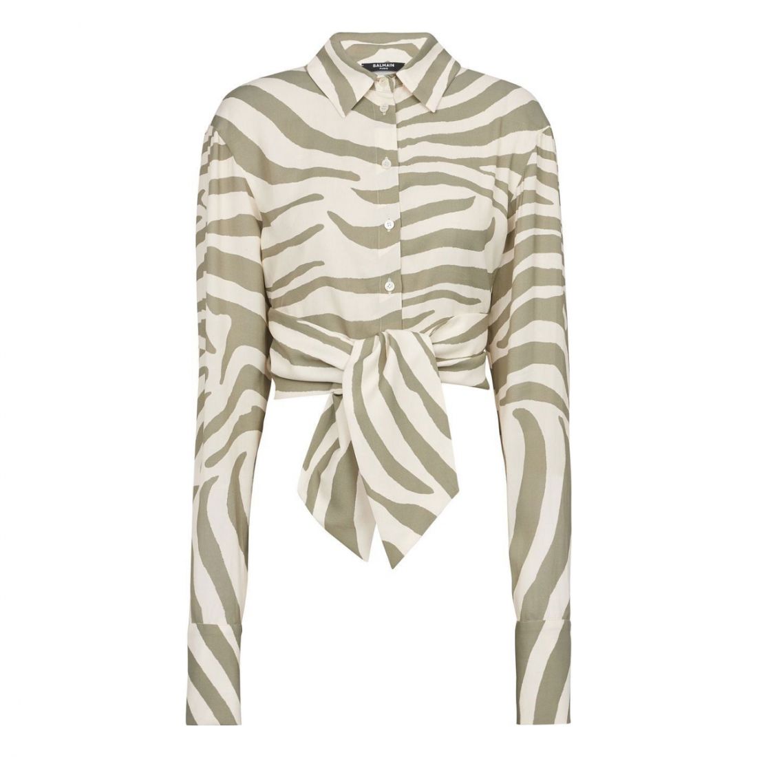 Balmain - Chemise 'Animal Tie-Waist' pour Femmes