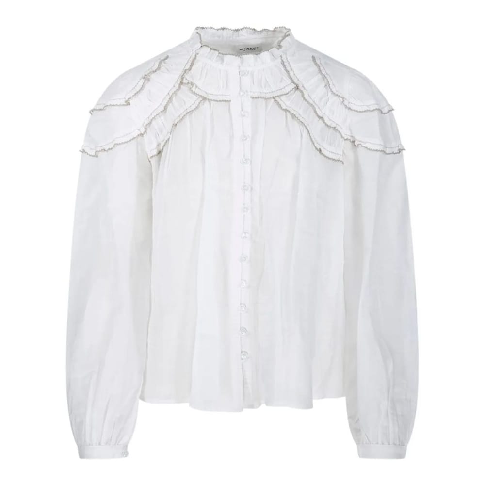 Isabel marant etoile - Blouse 'Christa Ruffled High-Neck' pour Femmes