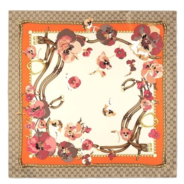 Gucci - Foulard en soie 'Flora' pour Femmes