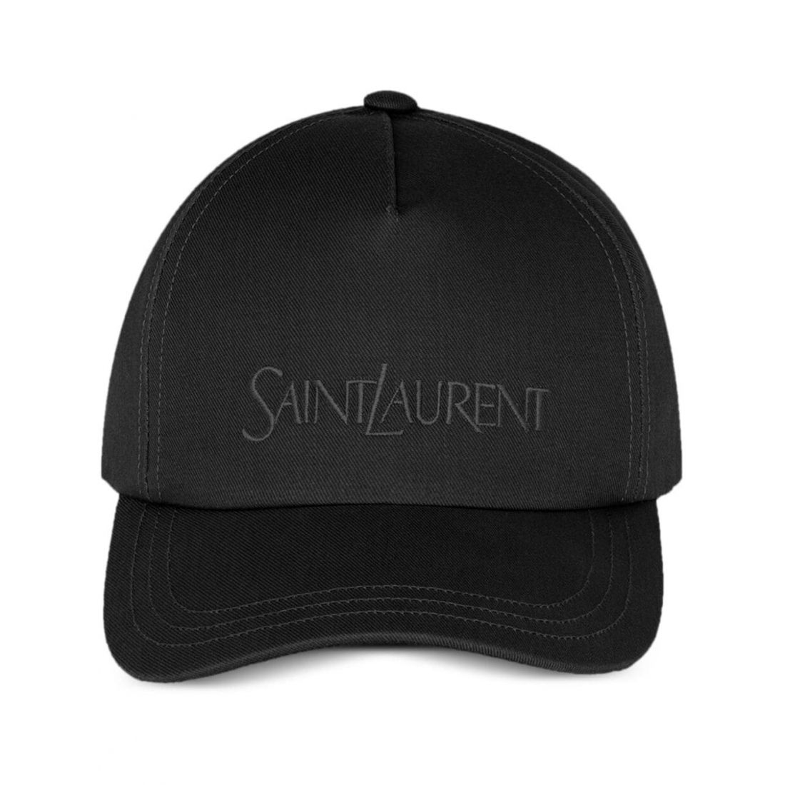 Saint Laurent - Casquette 'Logo-Embroidered Gabardine-Weave' pour Femmes