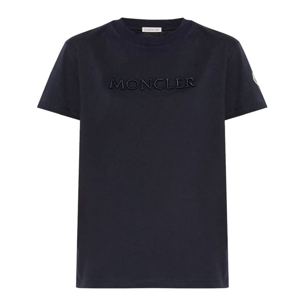 Moncler - T-shirt 'Logo-Embroidered' pour Femmes
