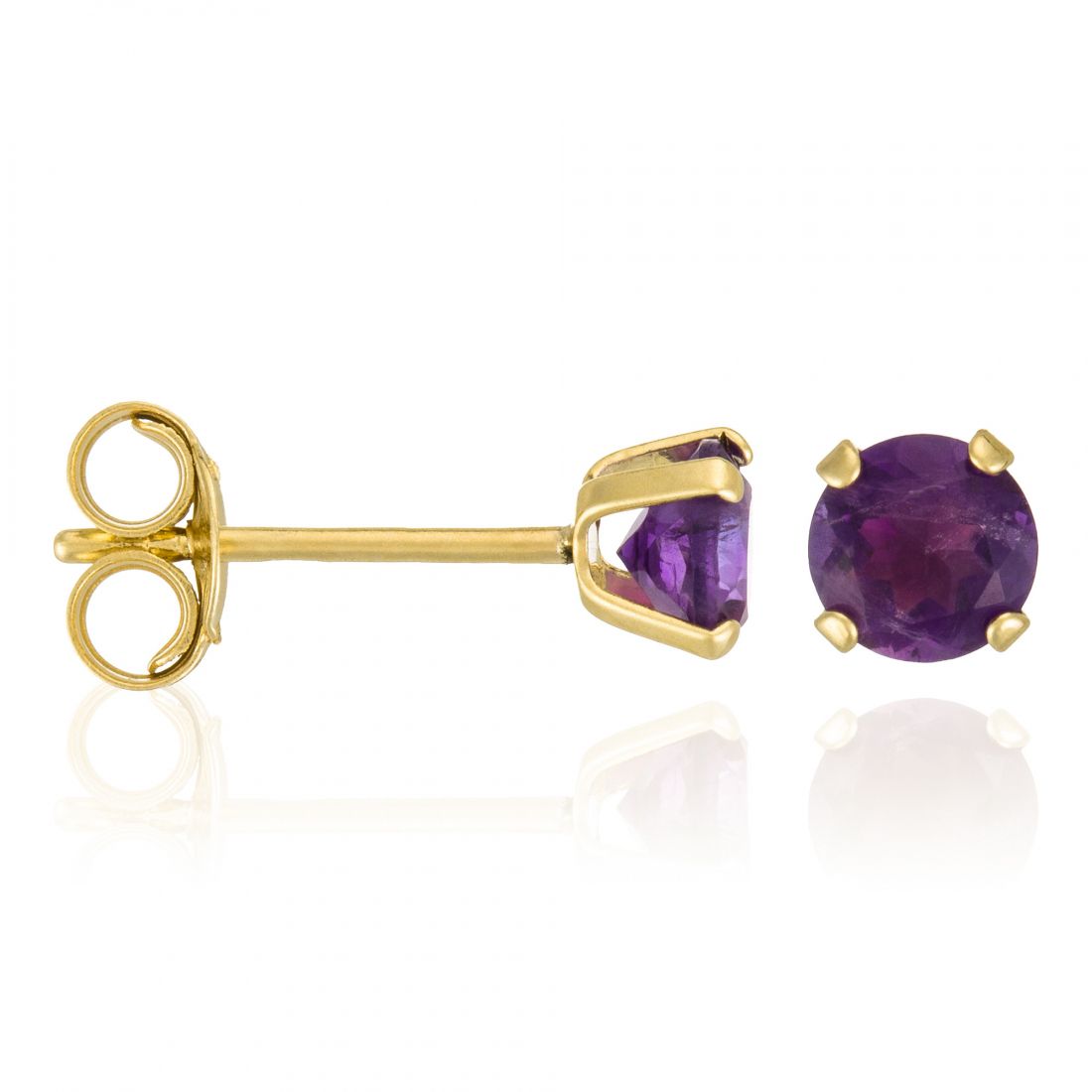 By colette - Boucles d'oreilles 'Puce Améthyste' pour Femmes