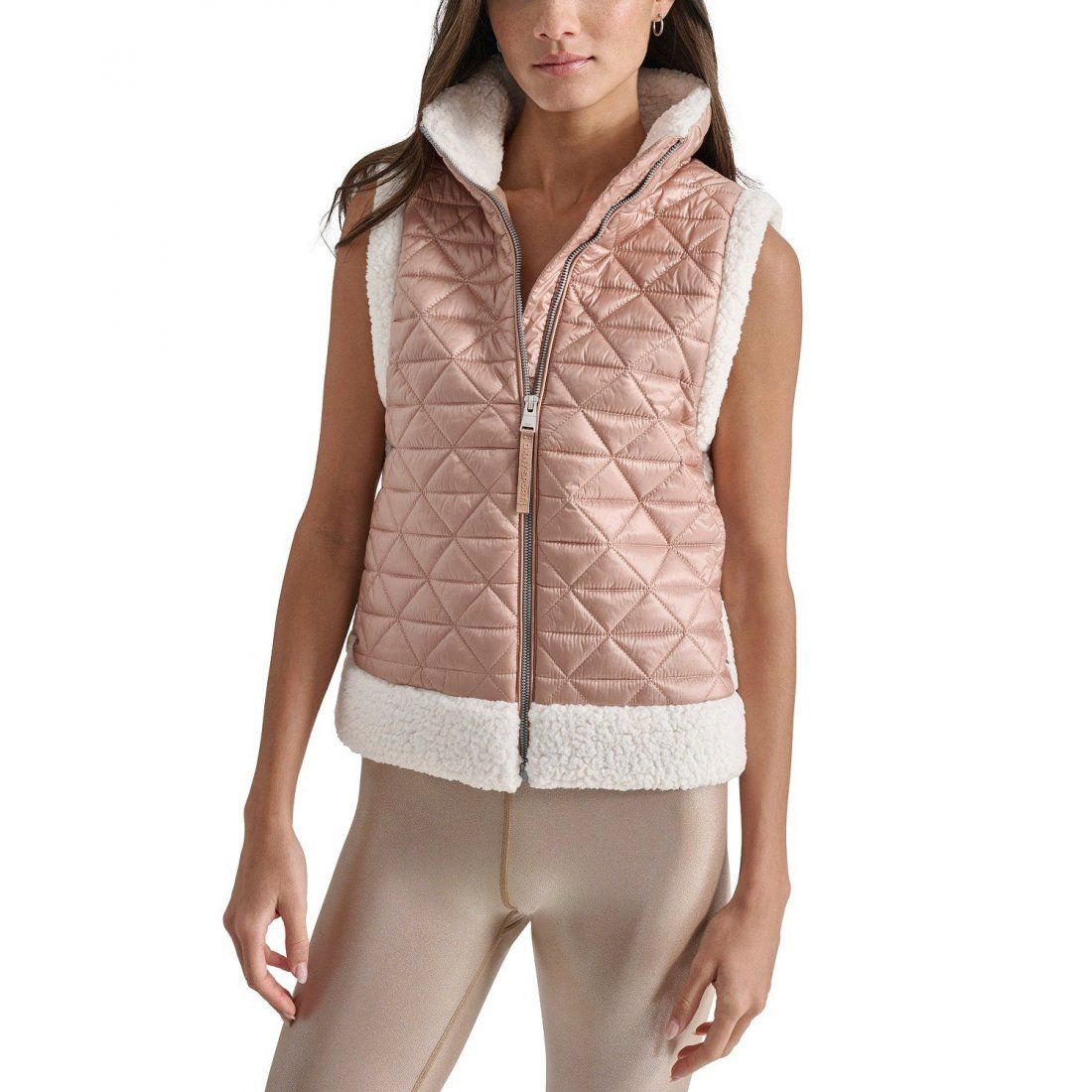 Dkny - Gilet matelassé 'Quilted Mock Neck' pour Femmes