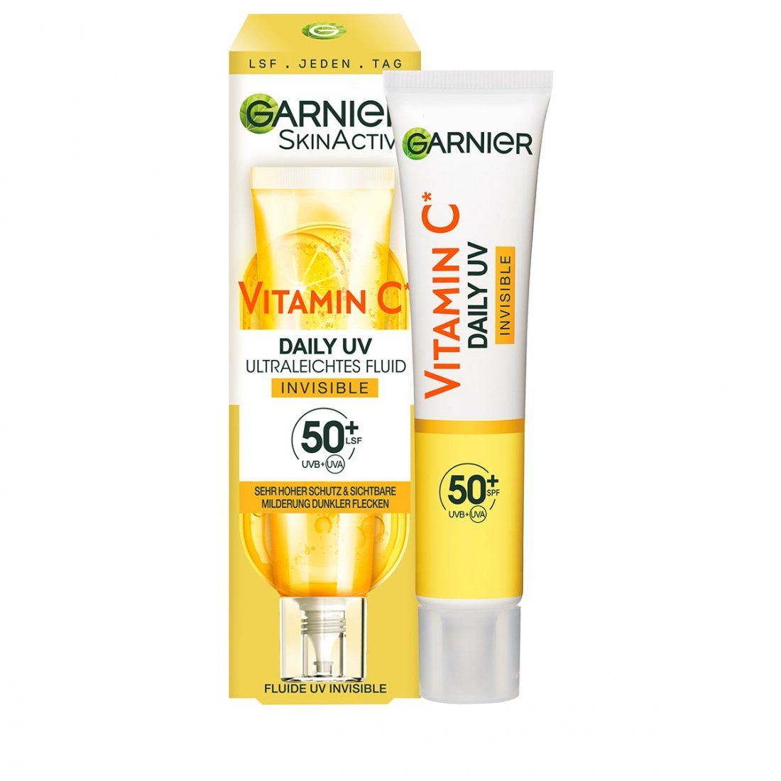 Garnier - Crème solaire pour le visage 'Skin Active Vitamin C Anti-Spot Fluid SPF50+' - 40 ml