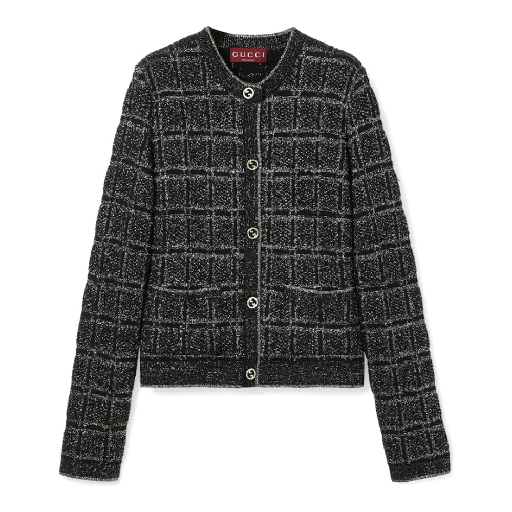 Gucci - Cardigan 'Lamé Check' pour Femmes