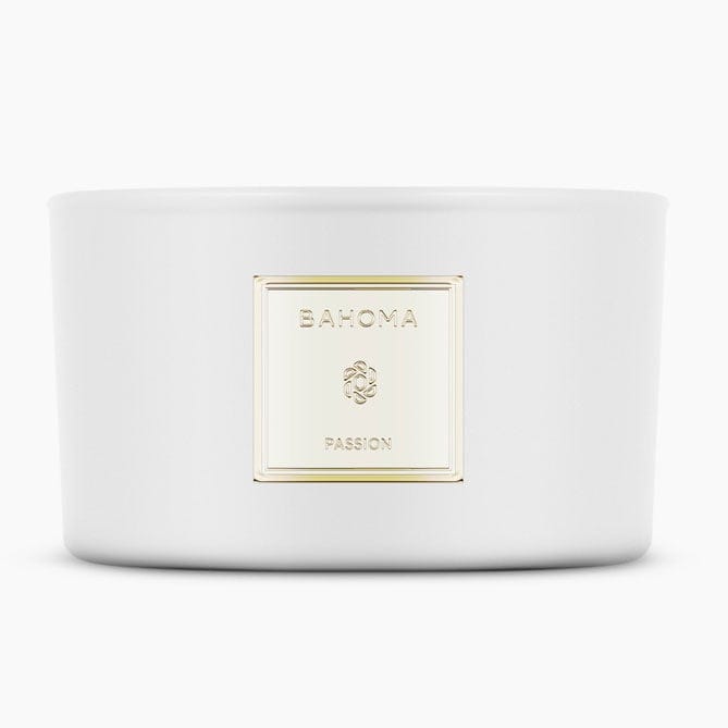 Bahoma London - Bougie 3 mèches 'Pearl' - Passion 400 g